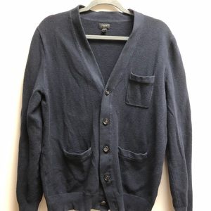 J crew men’s cardigan in navy